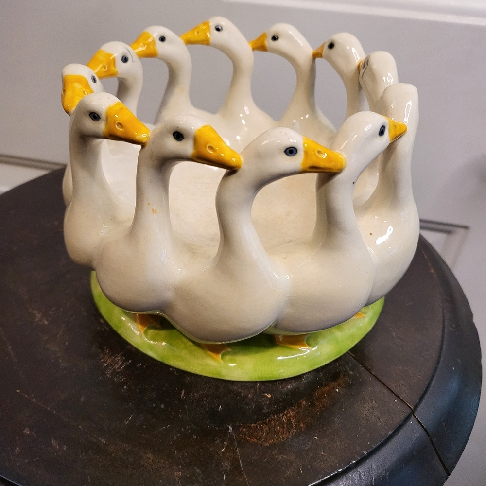 Vienna Art Ceramics Art Nouveau Bowl 'Geese Roundelay' by Michael Mörtl,… - Picture 6 of 17